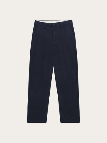 KnowledgeCotton Apparel - MEN Chuck regular flannel pants Pants 1412 Night Sky