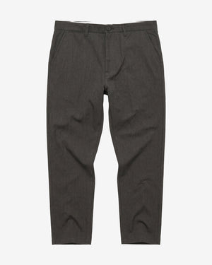 KnowledgeCotton Apparel - MEN Chuck regular herringbone pants Pants 1073 Dark Grey Melange