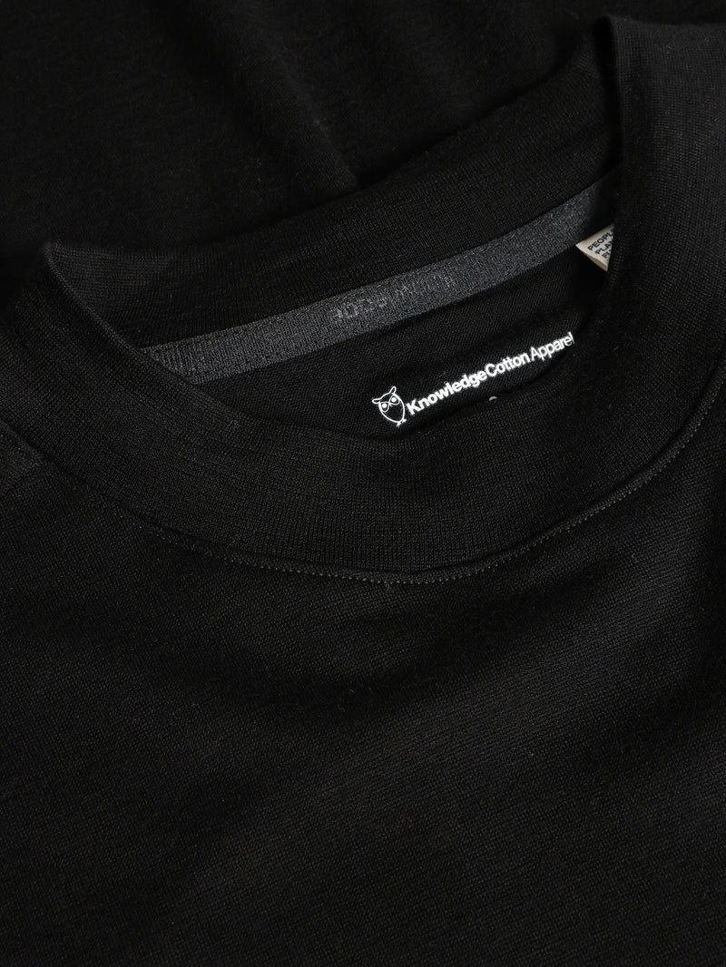 KnowledgeCotton Apparel - WMN Dynamic Wool 175 Single constructed long sleeve t-shirt - RWS Long Sleeves 1300 Black Jet