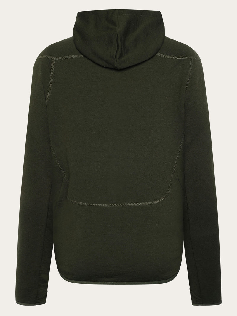 KnowledgeCotton Apparel - WMN Dynamic Wool 320 Fleece hoody - RWS Fleeces 1090 Forrest Night
