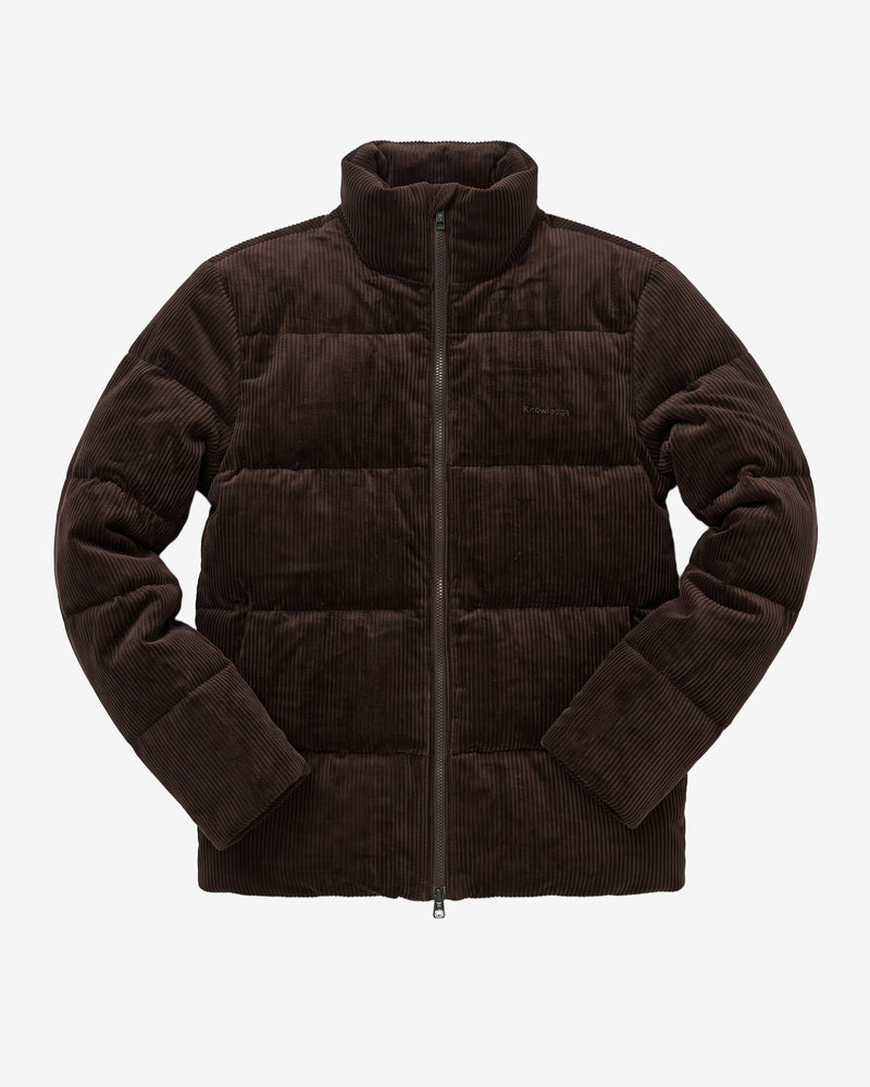 KnowledgeCotton Apparel - MEN Corduroy Puffer Jacket Jackets 1487 Chocolate Torte