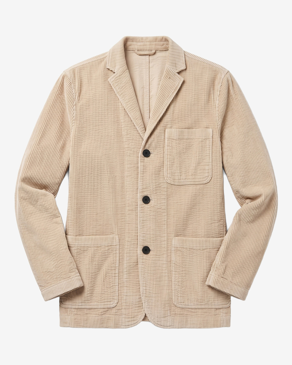 KnowledgeCotton Apparel - MEN Corduroy blazer Overshirts 1228 Light feather gray