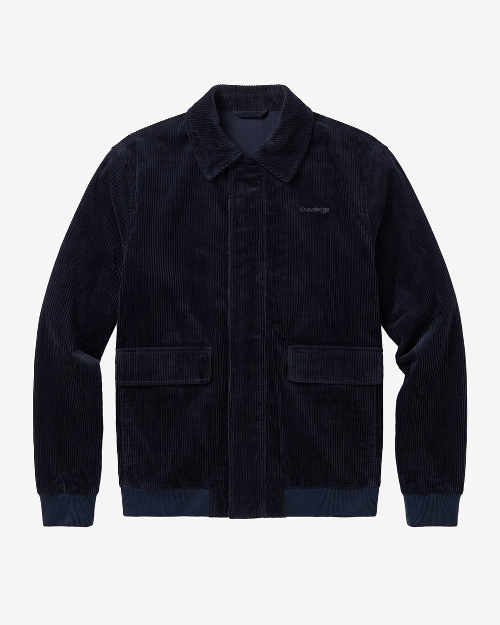 KnowledgeCotton Apparel - MEN Corduroy bomber jacket Jackets 1412 Night Sky