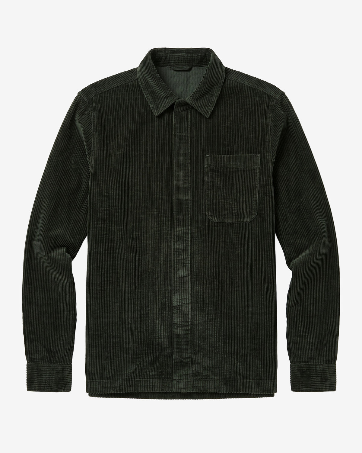 KnowledgeCotton Apparel - MEN Corduroy overshirt Overshirts 1090 Forest Night