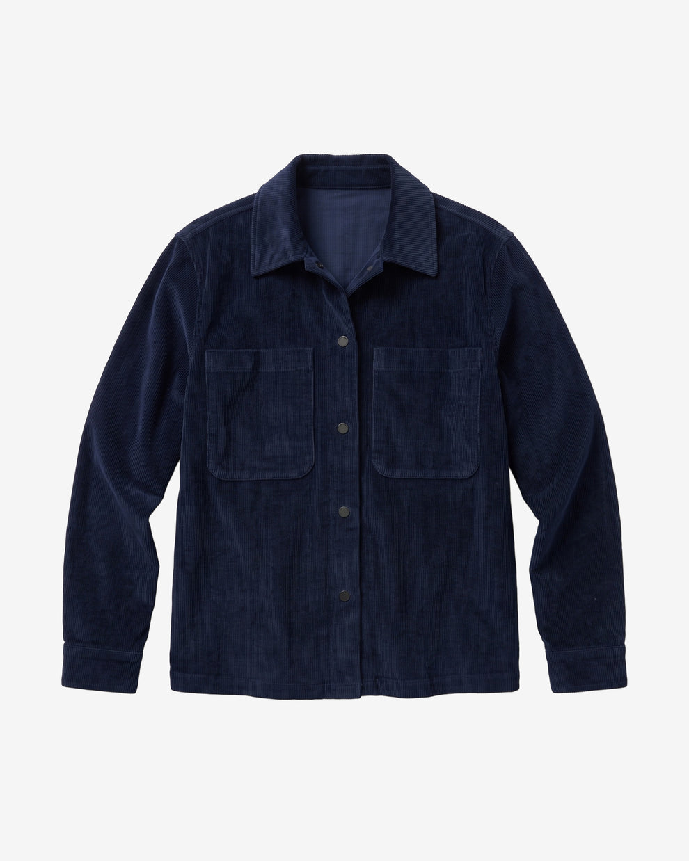 KnowledgeCotton Apparel - WMN Corduroy overshirt Overshirts 1412 Night Sky
