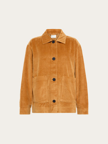 KnowledgeCotton Apparel - WMN Corduroy overshirt Overshirts 1499 Lion
