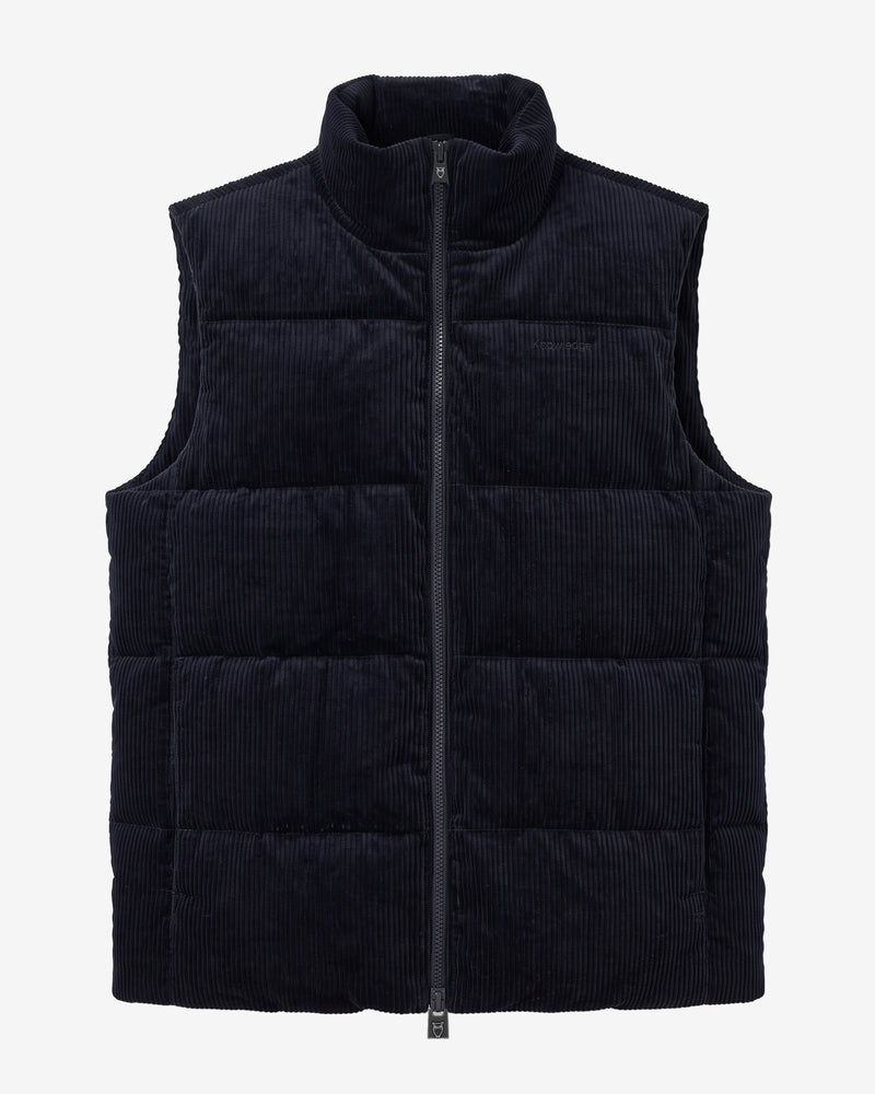 KnowledgeCotton Apparel - MEN Corduroy puffer vest Vests 1412 Night Sky