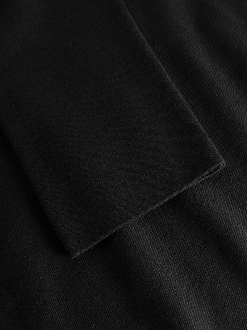 KnowledgeCotton Apparel - WMN Cotton high neck knit Knits 1300 Black Jet