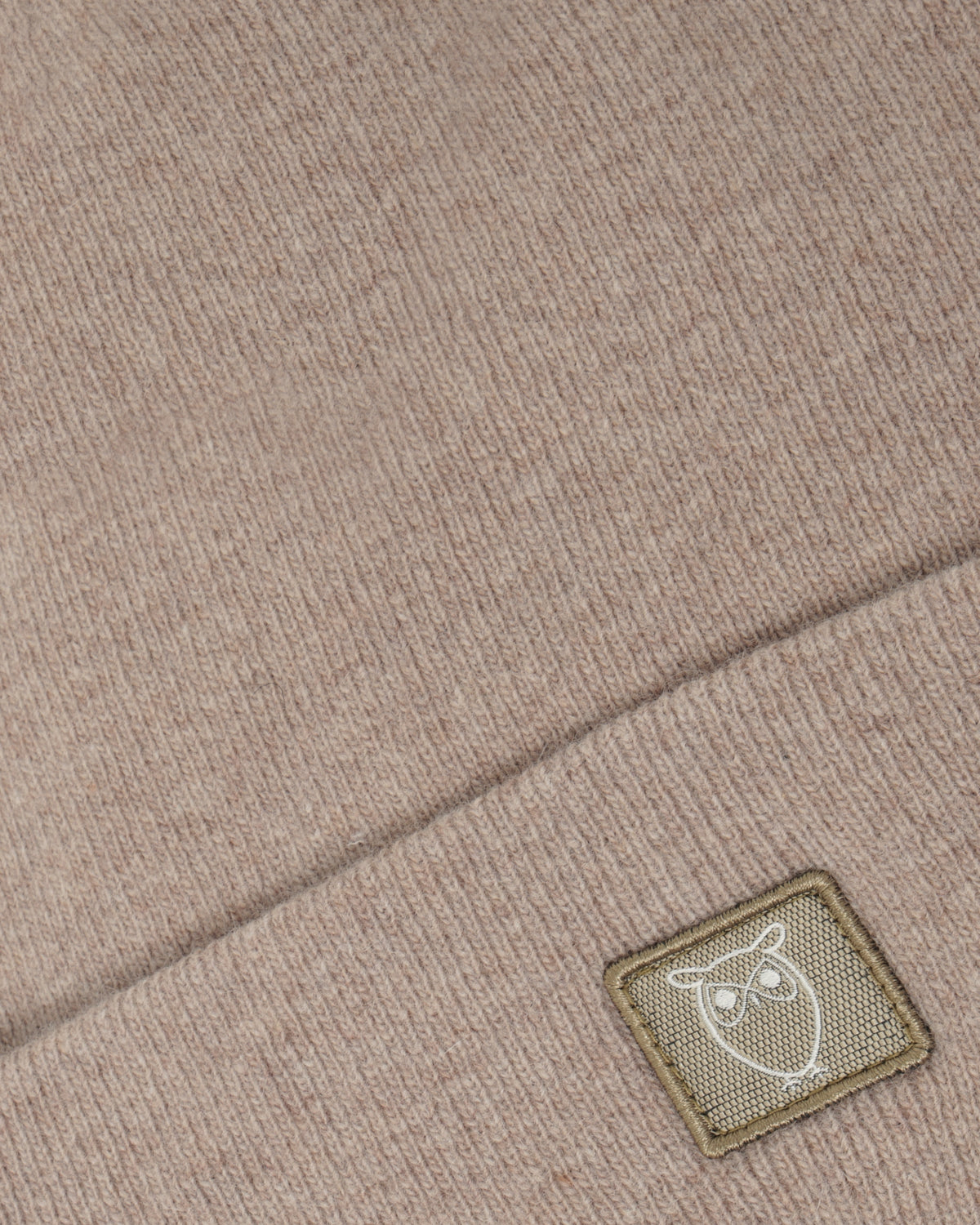 KnowledgeCotton Apparel - UNI Double layer wool beanie Hats 1336 Kelp melange