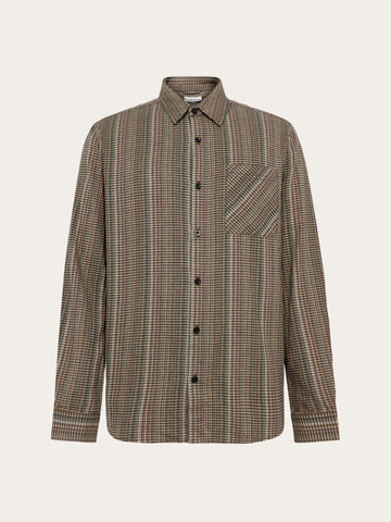 KnowledgeCotton Apparel - MEN Dune regular check shirt Shirts 7032 Multi check