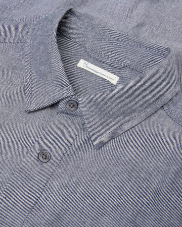 KnowledgeCotton Apparel - MEN Dune regular flannel shirt Shirts 1412 Night Sky