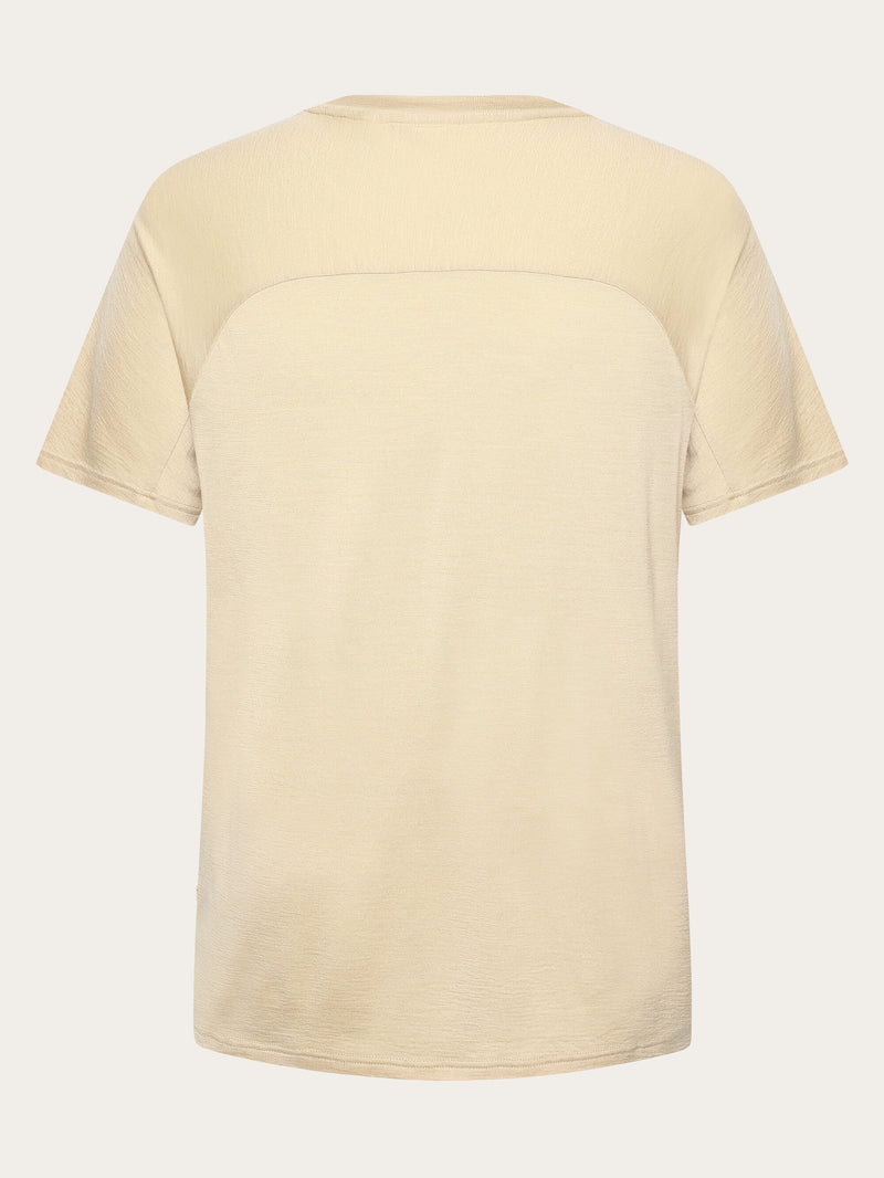 KnowledgeCotton Apparel - MEN Dynamic Wool 175 Single constructed t-shirt - RWS T-shirts 1228 Light feather gray