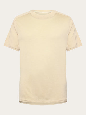 KnowledgeCotton Apparel - MEN Dynamic wool t-shirt T-shirts 1228 Light feather gray