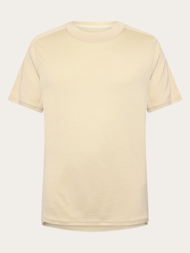 KnowledgeCotton Apparel - MEN Dynamic Wool 175 Single constructed t-shirt - RWS T-shirts 1228 Light feather gray