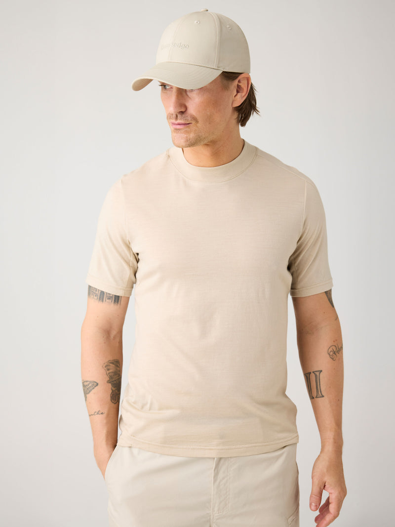KnowledgeCotton Apparel - MEN Dynamic Wool 175 Single constructed t-shirt - RWS T-shirts 1228 Light feather gray