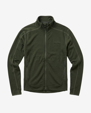 KnowledgeCotton Apparel - WMN Dynamic wool fleece full zip Fleeces 1090 Forest Night