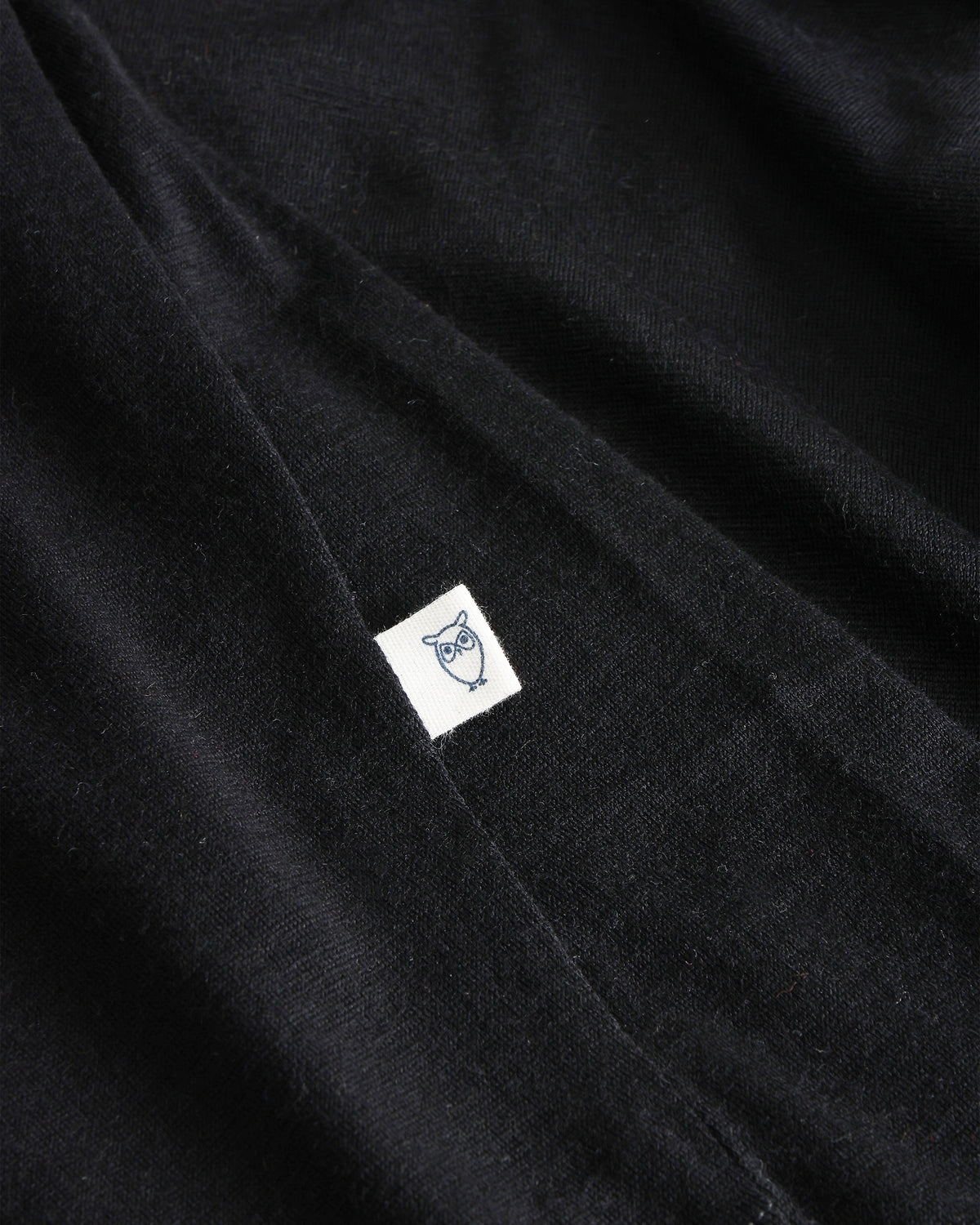 KnowledgeCotton Apparel - MEN Dynamic wool long sleeve t-shirt Long Sleeves 1300 Black Jet
