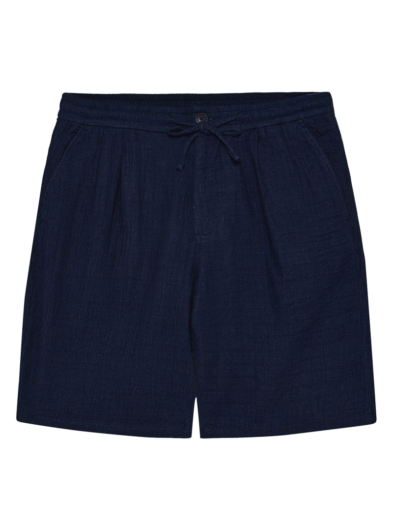 KnowledgeCotton Apparel - MEN FIG Loose fit dobby shorts - GOTS/Vegan Shorts