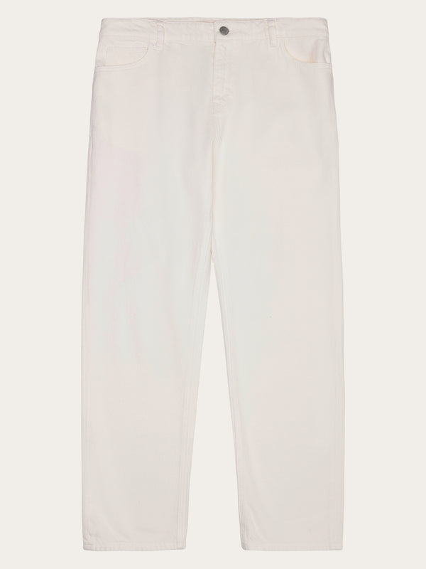 KnowledgeCotton Apparel - MEN FLINT 5-pocket twill pants Pants 1387 Egret