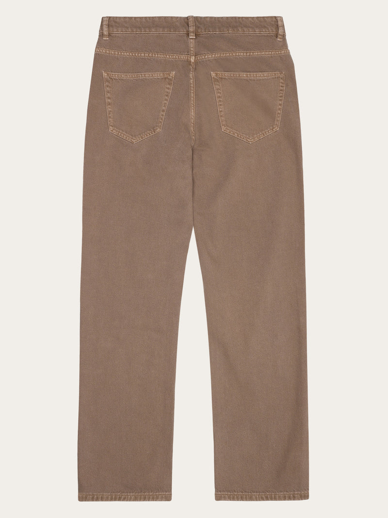 KnowledgeCotton Apparel - MEN FLINT 5-pocket twill pants Pants 1441 Tiramisu