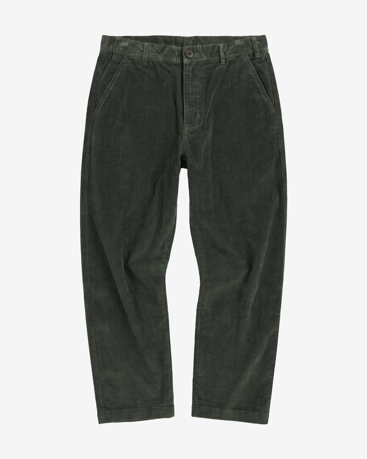 KnowledgeCotton Apparel - MEN FLINT wide corduroy chino pants Pants 1090 Forest Night