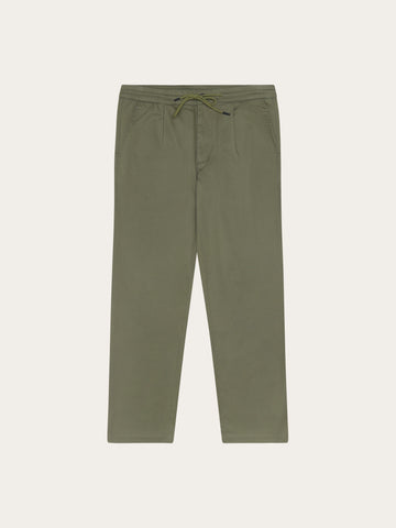 KnowledgeCotton Apparel - MEN Fig comfort canvas pants Pants 1068 Burned Olive