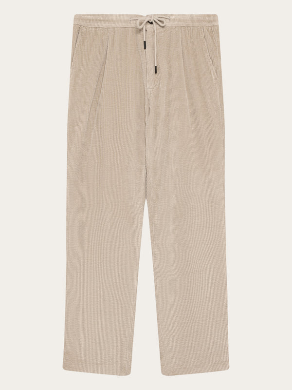 KnowledgeCotton Apparel - MEN Fig comfort corduroy pants Pants 1228 Light feather gray