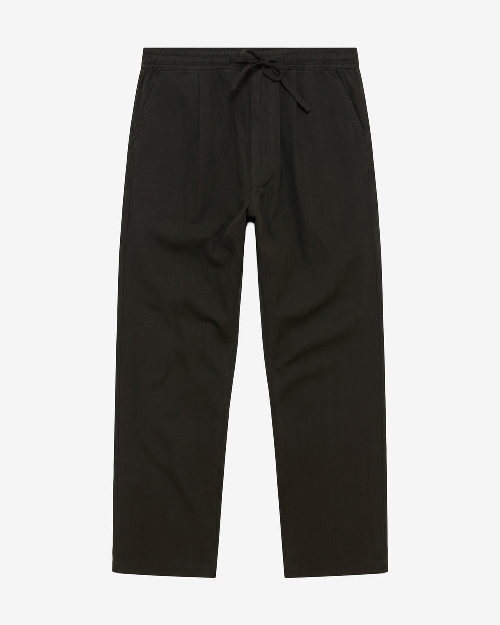 KnowledgeCotton Apparel - MEN Fig comfort herringbone pants Pants 1090 Forest Night
