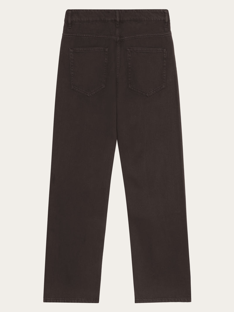 KnowledgeCotton Apparel - MEN Flint straight twill pants Pants 1487 Chocolate Torte