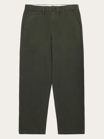 KnowledgeCotton Apparel - MEN Flint wide chino pants Pants 1090 Forrest Night