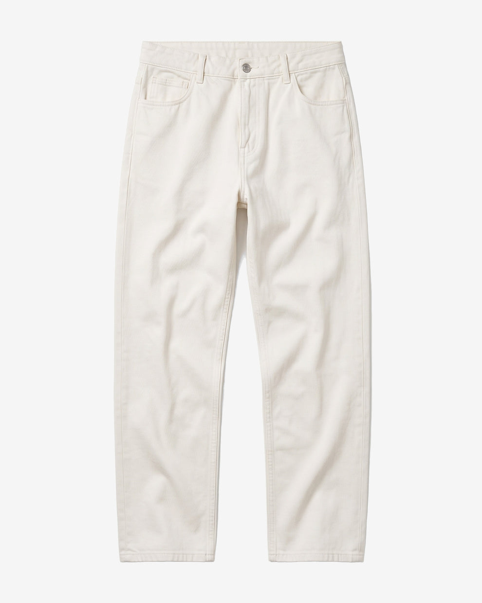 KnowledgeCotton Apparel - MEN Flint wide twill pants Pants 1387 Egret