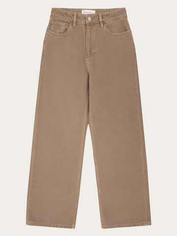 KnowledgeCotton Apparel - WMN Gale regular twill pants Pants 1441 Tiramisu