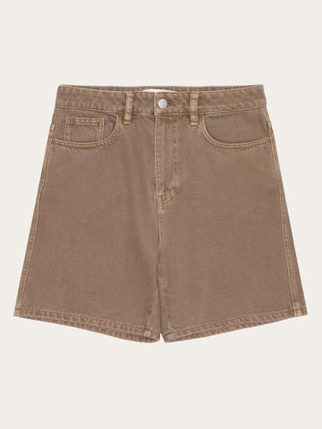 KnowledgeCotton Apparel - WMN Gale straight twill shorts Shorts 1441 Tiramisu