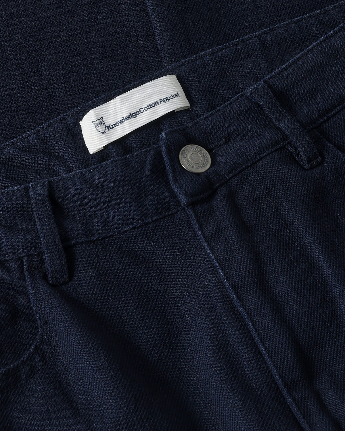 KnowledgeCotton Apparel - WMN Gale regular twill pants Pants 1412 Night Sky