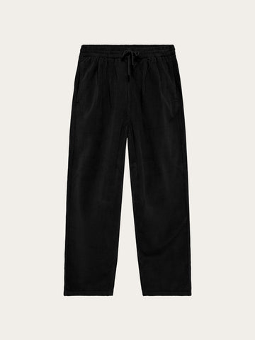 KnowledgeCotton Apparel - WMN Hazy relaxed corduroy pants Pants 1300 Black Jet