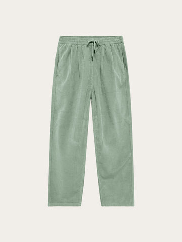 KnowledgeCotton Apparel - WMN Hazy relaxed corduroy pants Pants 1396 Lily Pad