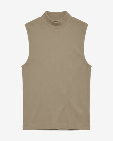 KnowledgeCotton Apparel - WMN High neck rib top T-shirts 1495 Twill