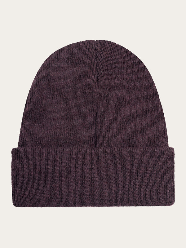 KnowledgeCotton Apparel - YOUNG Kids Wool beanie Hats 1404 Deep Mahogany