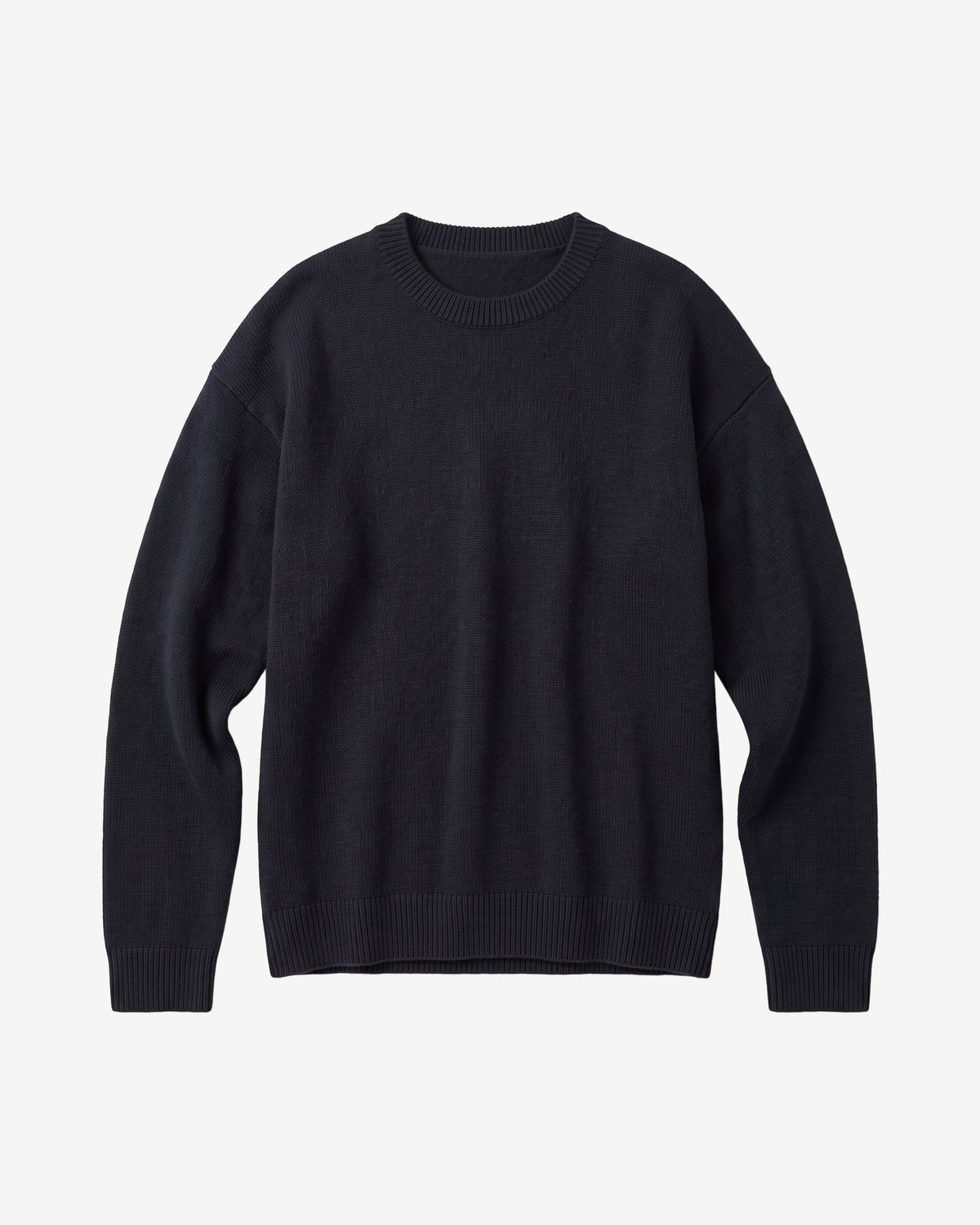 KnowledgeCotton Apparel - WMN Lambswool crew neck sweater Knits 1300 Black Jet