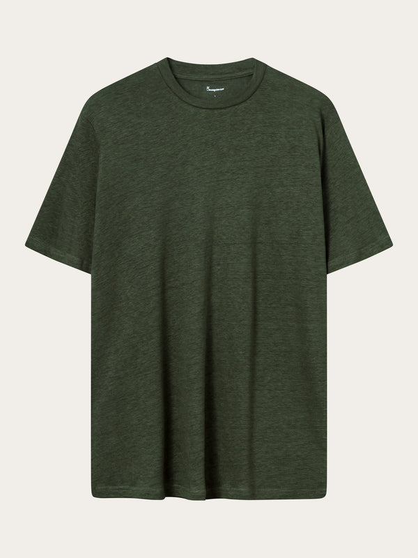 KnowledgeCotton Apparel - MEN Linen t-shirt T-shirts 1090 Forrest Night