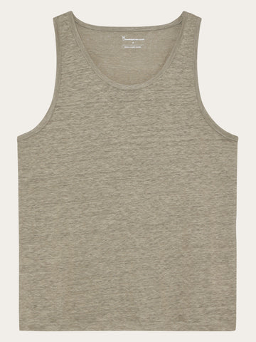 KnowledgeCotton Apparel - WMN Linen tank top T-shirts 1495 Twill