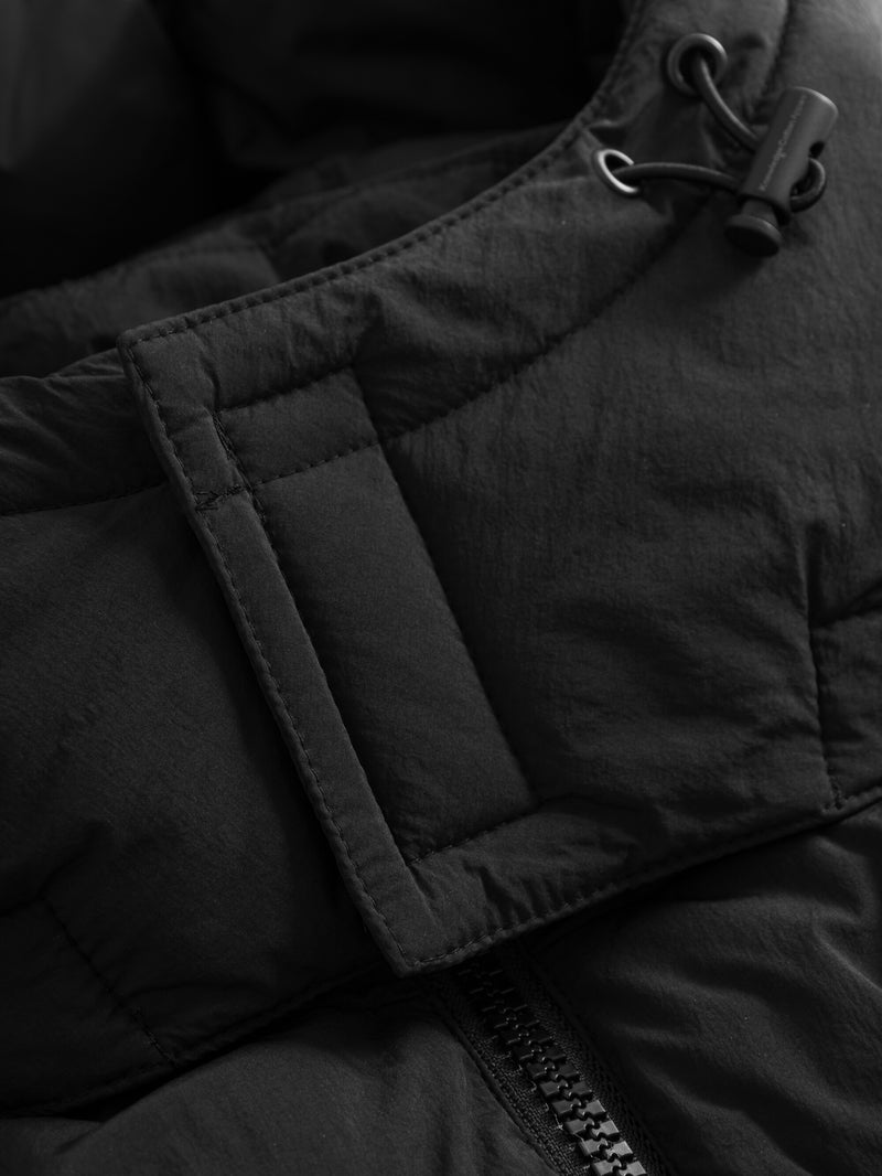 KnowledgeCotton Apparel - MEN Long puffer coat Jackets 1300 Black Jet