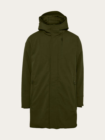 KnowledgeCotton Apparel - MEN Long soft shell jacket CLIMATE SHELL™ Jackets 1090 Forest Night
