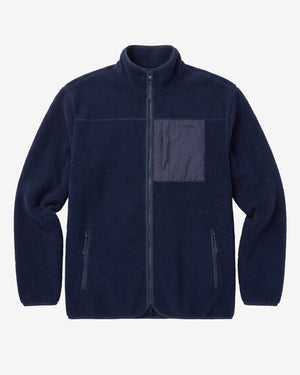 KnowledgeCotton Apparel - MEN Loose Fit Zip Fleece Fleeces 1412 Night Sky