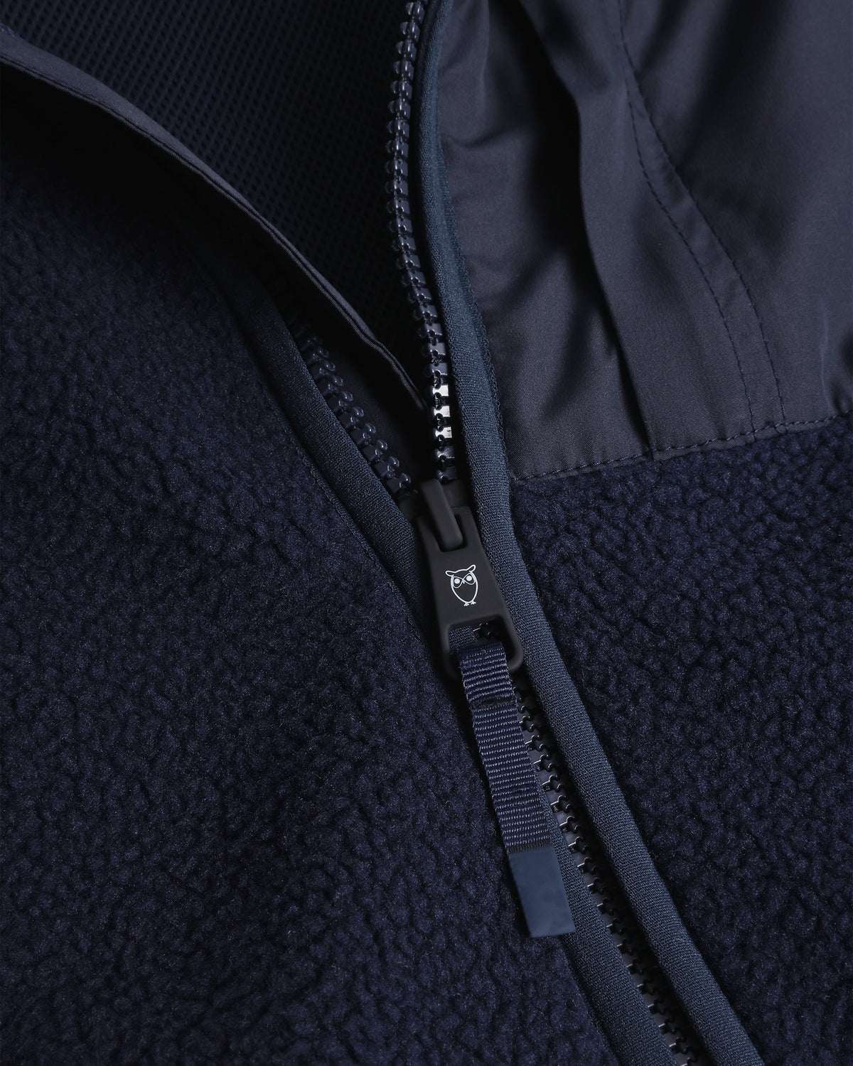 KnowledgeCotton Apparel - MEN Loose Fit Zip Fleece Fleeces 1412 Night Sky