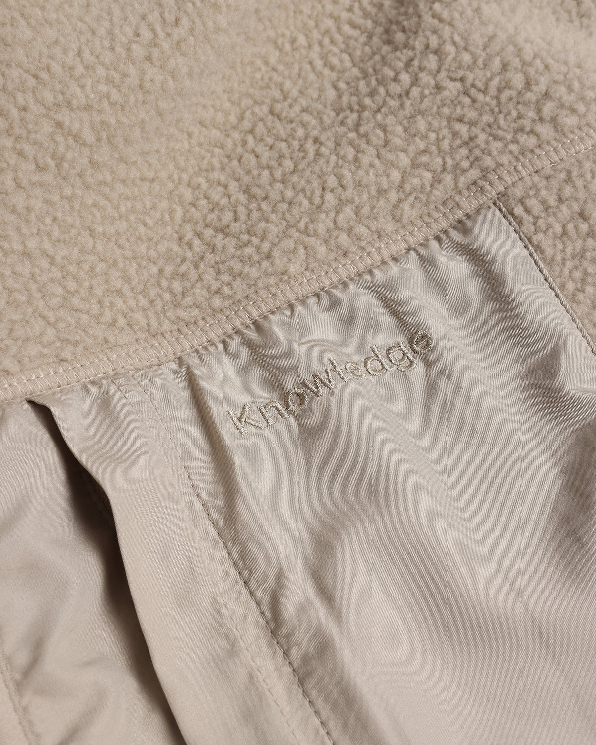 KnowledgeCotton Apparel - UNI Loose Fit Zip Fleece Vest GRS/Vegan Fleeces 1228 Light feather gray