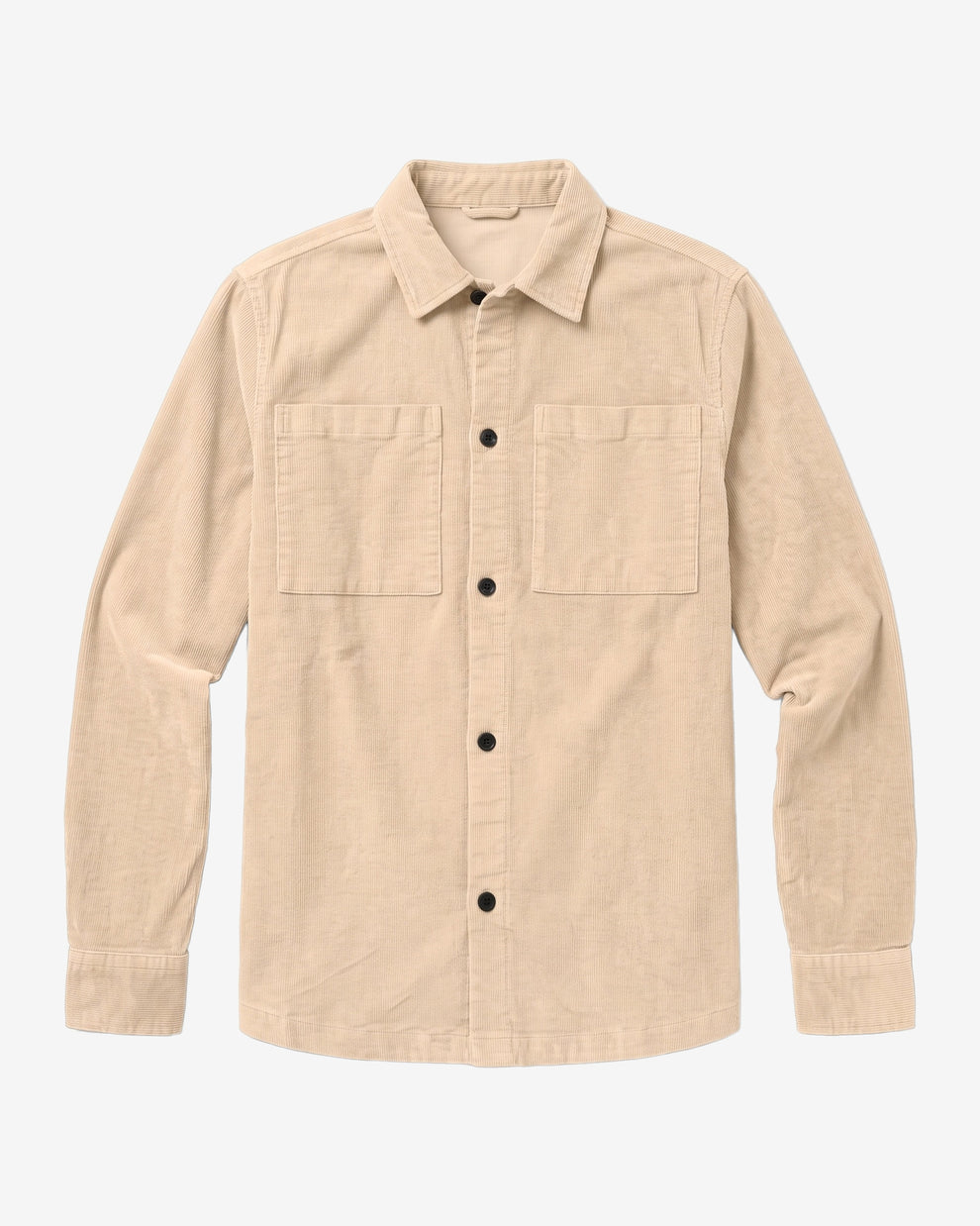 KnowledgeCotton Apparel - MEN Loose corduroy overshirt Overshirts 1228 Light feather gray