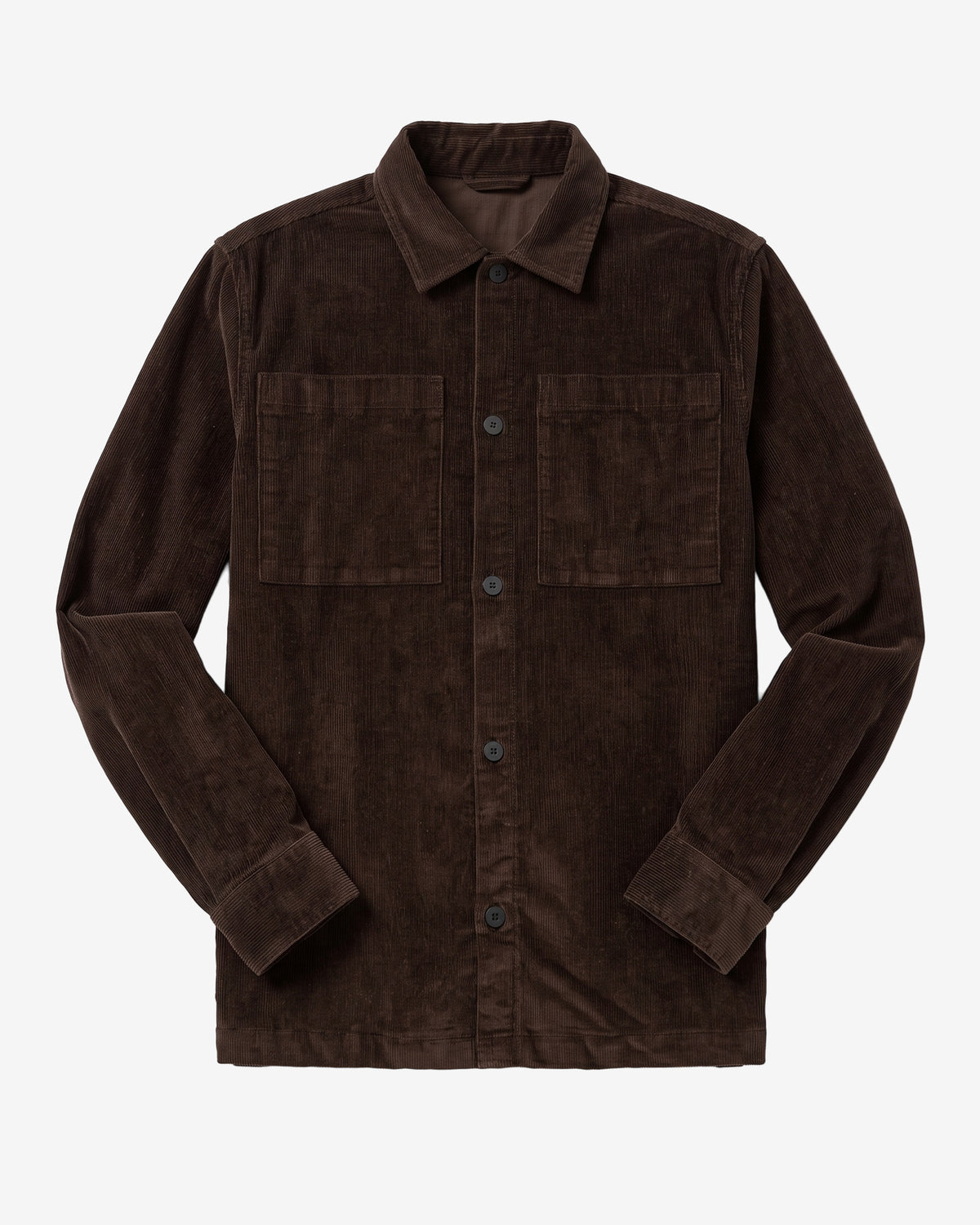KnowledgeCotton Apparel - MEN Loose corduroy overshirt Overshirts 1487 Chocolate Torte