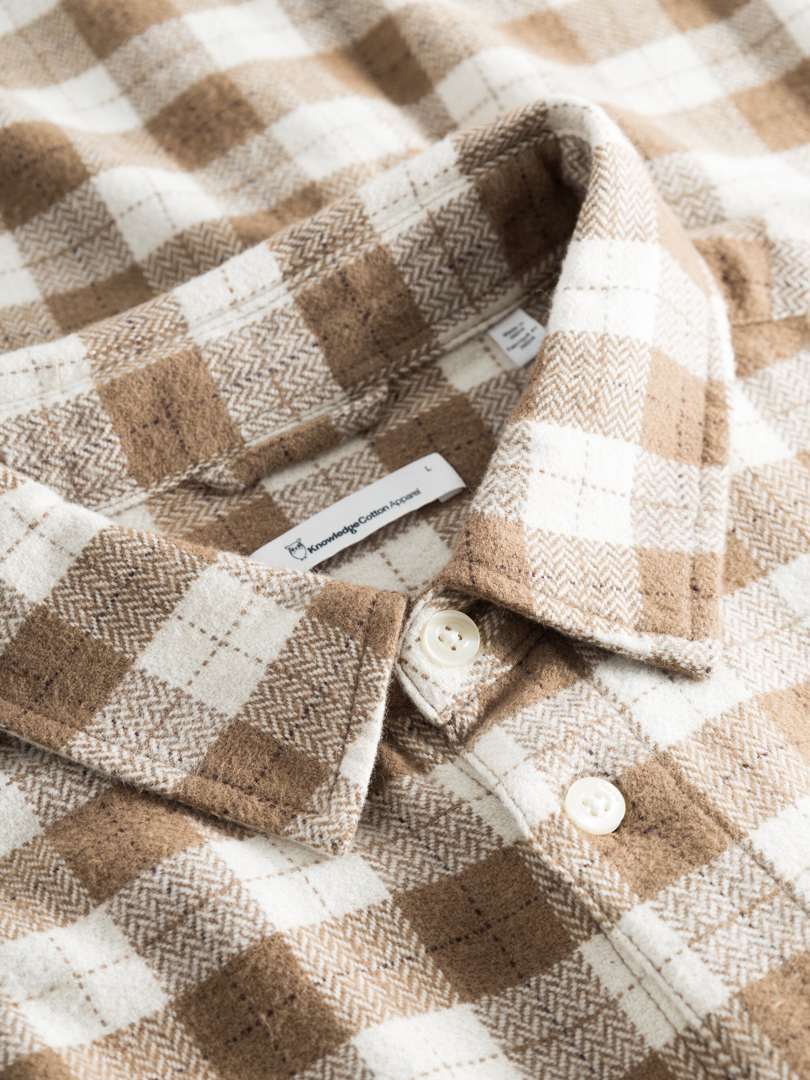 トップス W broadcloth trad check shirt OVY KAJA Loose fit checkered shirt - Beige check