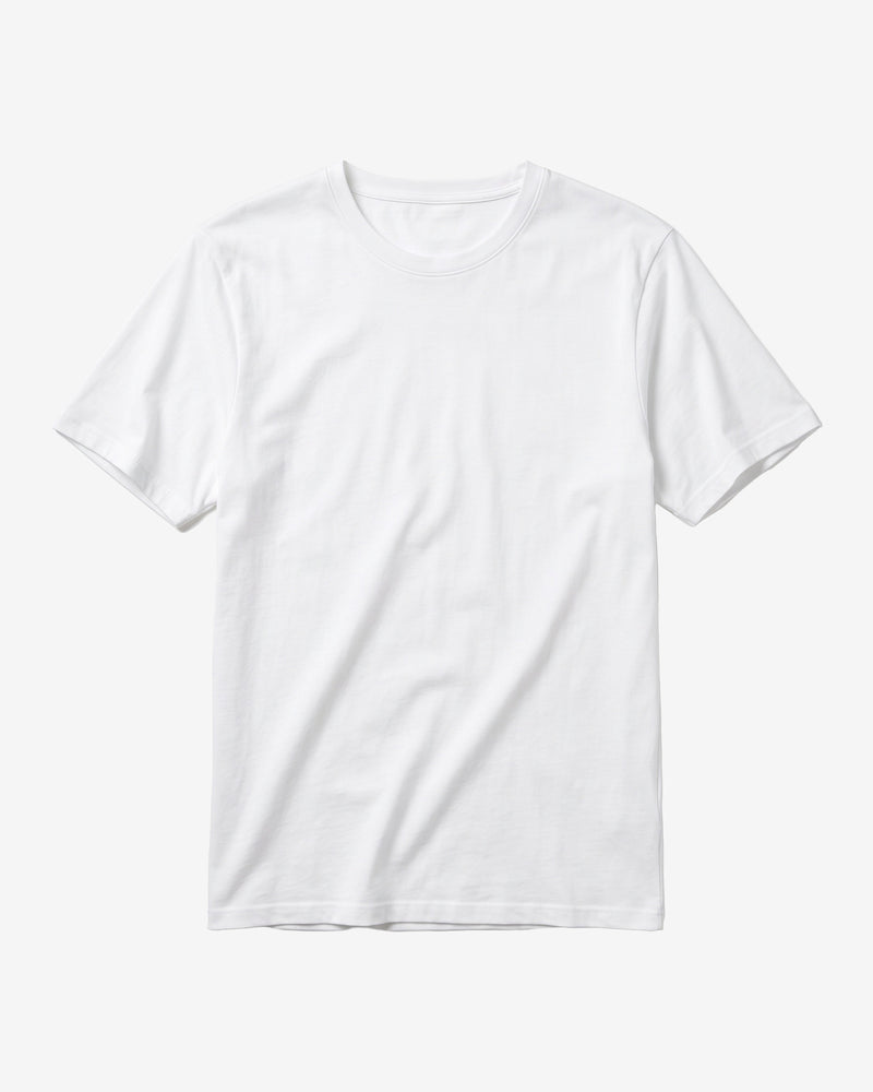KnowledgeCotton Apparel - MEN Mercerized t-shirt T-shirts 1010 Bright White